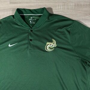 Charlotte 49ers Nike DriFit Band Collar  Polo Shirt Men's XL Green Logos Perform